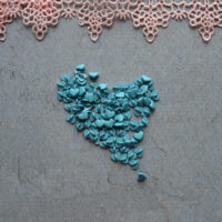 гудзики серця на ніжці блакитні 5мм