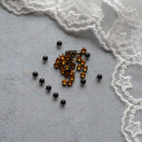 Крабики заклепки для лялькового взуття чорні 3 мм - 10шт. FN012