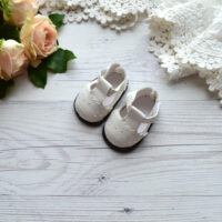 Туфельки для ляльок білі 5.5*3см AK120