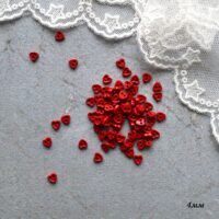 Міні ґудзики для лялькового одягу серце 4мм 10шт. B241