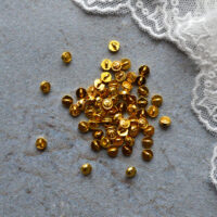 Міні ґудзики круглі на ніжці золото якір 4мм 10шт. B260