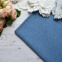Трикотажна резинка 2*2 синя Відріз 15*45см TKR227