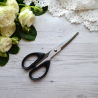 Канцелярські чорні ножиці 16см AS040 чорні ножиці 16см