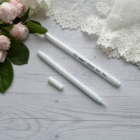 Водорозчинний маркер для темної тканини білий Adger AS047