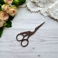 Ножиці для рукоділля Чапельки коричневі 11,5см AS036