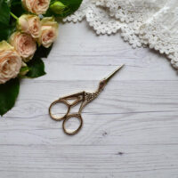 Ножиці для вишивки та рукоділля Чапельки світле золото 11.5см AS052