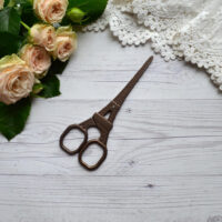 Ножиці для вишивки та рукоділля Ейфелева вежа коричневі 13.5см AS053