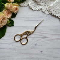 Ножиці для вишивки та рукоділля Чапельки золото 13см AS055