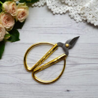 Ножиці для вишивки та рукоділля Круглі золоті 12см AS059