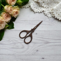 Ножиці для вишивки та рукоділля маленькі коричневі 9.5см AS061