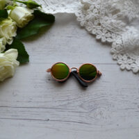 Окуляри для ляльки з зеленим дзеркальним градієнтом 5*1.7см ALO116