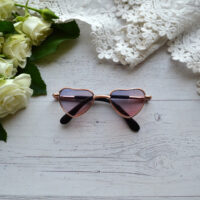 Окуляри для ляльки фіолетові сердечка з градієнтом 8*2.6см ALO72