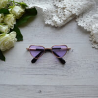 Окуляри для ляльки фіолетові сердечка 8*2.6см ALO81