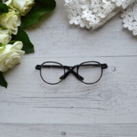 Окуляри з чорною оправою 8.2*2.7см ALO83