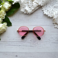 Окуляри для ляльки рожевий овал  8*2.8см ALO87