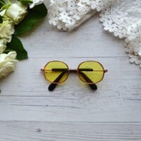 Окуляри для ляльки жовтий овал  8*2.8см ALO89