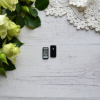 Телефон для ляльки iPhone чорний 18*8мм AL71