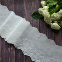 Мереживо прошва для шиття 12.5cм екрю Відріз 100см MPR44