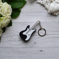 Електрогітара для ляльки чорна 8*3,5cм AL74