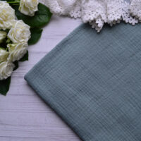 Муслін тоненька жата бавовна блідо-зелений Відріз 34*25см MUS124