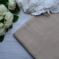 Муслін тоненька жата бавовна світло-коричневий Відріз 34*25см TKR261