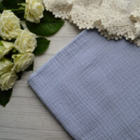 Муслін тоненька жата бавовна блакитна Відріз 25*33см MUS127