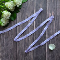 Мереживо на гумці для шиття фіолетове 10мм M301