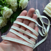 Мереживо на гумці для шиття молочне 6мм M316