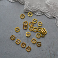 Міні пряжка 10*10мм для ременя 5.5мм. Золото 4шт MF029