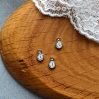 Підвіска міні годинник срібло 5мм AL95