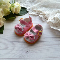 Туфельки  для ляльки рожеві  5.3*3.2см AK147