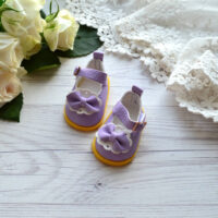 Туфельки  для ляльки фіолетові  5.3*3.2см AK148