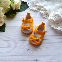 Туфельки  для ляльки жовті  5.3*3.2см AK150