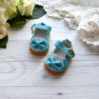 Туфельки  для ляльки блакитні  5.3*3.2см AK151