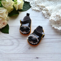 Туфельки  для ляльки чорні  5.3*3.2см AK154