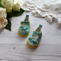 Туфельки  для ляльки м’ятні  5.3*3.2см AK161