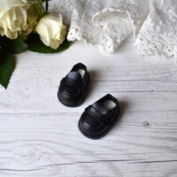 Туфельки для лялечки класика чорні 3.8*2.3см AK177