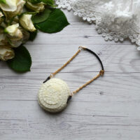 Сумочка для ляльки діаметр 4.5см біла AL139