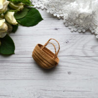 Сумочка для ляльки 5*2.5см коричнева  AL143