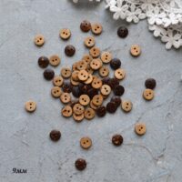 Ґудзики для одягу ляльки кокосові 9мм 10шт BD010