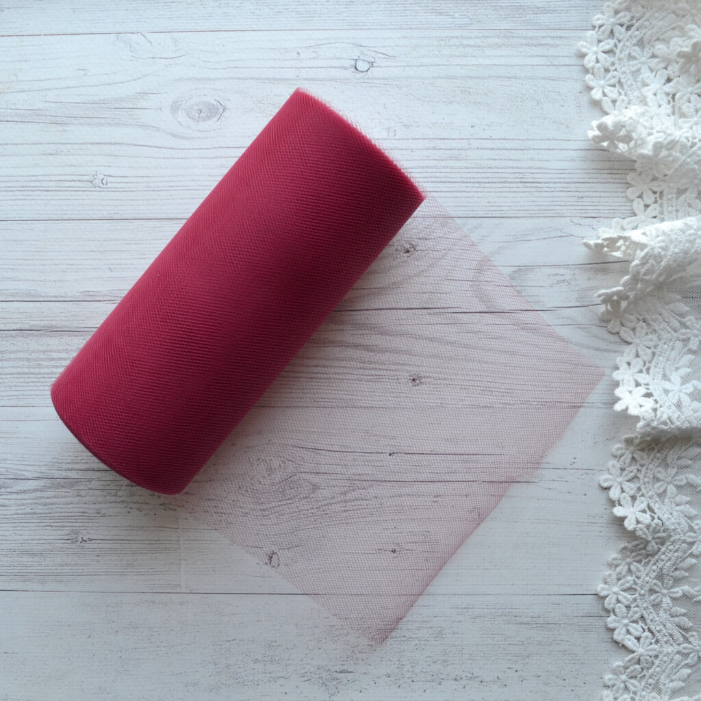 Фатин середньої жорсткості бордовий15см*23метра AAC18 • aac18 Фатин середньої жорсткості бордовий15см*23метра AAC18