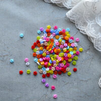 Міні Ґудзики акрилові квіточки мікс 6мм 20шт BA014