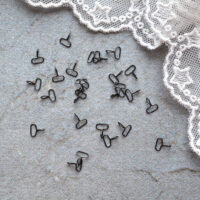 Міні карабін застібка для сумочок 4,5мм чорне срібло 4шт. FR015