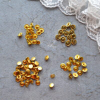 Міні кнопки для одягу ляльки 6мм золото FK016