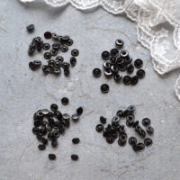 Міні кнопки для одягу ляльки 6мм чорне срібло FK017