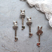 Підвіска Ключ Заєць срібло 50*15мм PD007