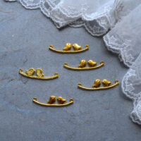 Підвіска птахи на гілці 43*10мм золото 1шт. PD074