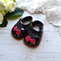 Туфельки для ляльки чорні 7.3*4.3см AK54