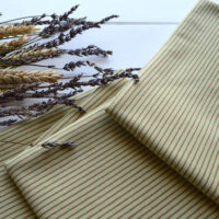 Трикотаж для одягу ляльці оливка + коричневий смужка 3+1мм Відріз 25*42см TKR129