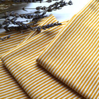 Трикотаж для одягу лялька гірчиця + білий смужка 1мм Відріз 25*45см TKR179